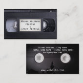 Art-Imitatblick VHS-Kassette retro Visitenkarte (Vorne/Hinten)