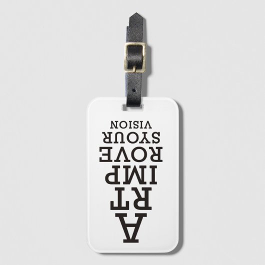 Art Improves Your Vision Eye Chart Gepäckanhänger (Vorderseite Vertikal)