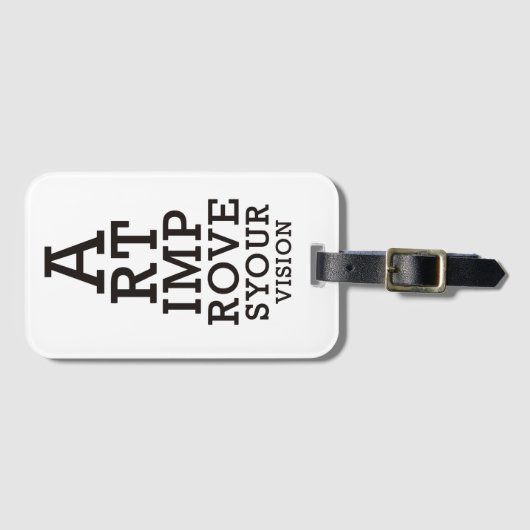 Art Improves Your Vision Eye Chart Gepäckanhänger (Vorderseite (Horizontal))