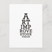 Art Improves Your Vision Eye Chart  Postkarte (Vorderseite)