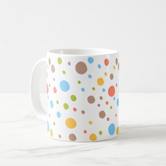 🎨 Art in Circles: Polka Dot Delight Tasse (Vorderseite Links)