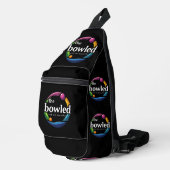 "Art in Motion: Bowling-Logo für Rundrasen, Crossbody Bag (Rechte Ecke)