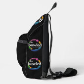"Art in Motion: Bowling-Logo für Rundrasen, Crossbody Bag (Rechts)