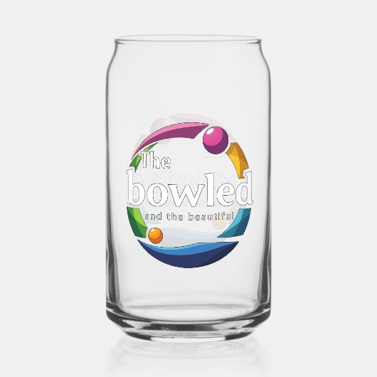"Art in Motion: Bowling-Logo für Rundrasen, Dosenglas (Vorderseite)