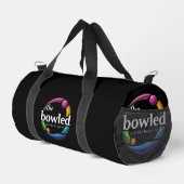 "Art in Motion: Bowling-Logo für Rundrasen, Duffle Bag (Rechte Ecke)
