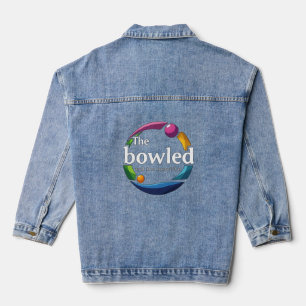 "Art in Motion: Bowling-Logo für Rundrasen, Jeansjacke