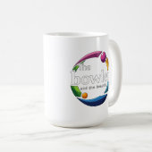 "Art in Motion: Bowling-Logo für Rundrasen, Kaffeetasse (VorderseiteRechts)