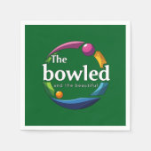 "Art in Motion: Bowling-Logo für Rundrasen, Serviette (Vorderseite)