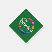 "Art in Motion: Bowling-Logo für Rundrasen, Serviette (Ecke)