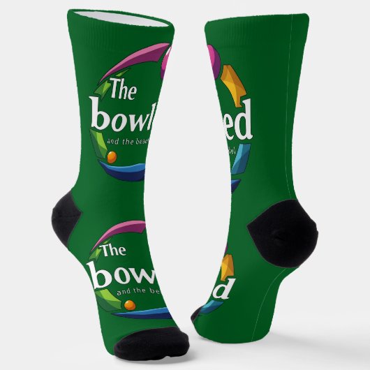 "Art in Motion: Bowling-Logo für Rundrasen, Socken (Gewinkelt)