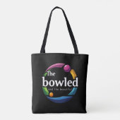 "Art in Motion: Bowling-Logo für Rundrasen, Tasche (Rückseite)
