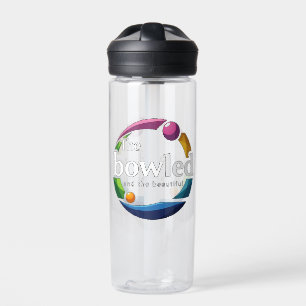 "Art in Motion: Bowling-Logo für Rundrasen, Trinkflasche