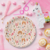 Art in rosa Papierplatte Pappteller (Party)