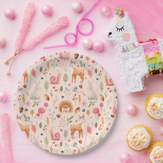 Art in rosa Papierplatte Pappteller (Party)