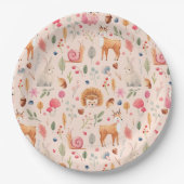 Art in rosa Papierplatte Pappteller (Vorderseite)