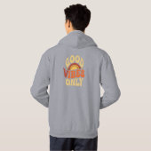 Art-Inspired Gray Hoodie with Vibrant Design – Com (Schwarz voll)