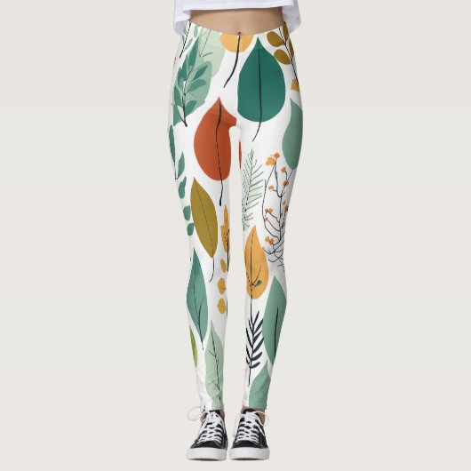 Art inspiriert Farbblatt Leggings (Vorderseite)