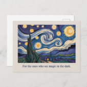 Art Inspiriert Postkarte - Van Gogh Starry Night (Vorne/Hinten)
