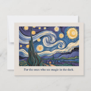 Art Inspiriert Postkarte - Van Gogh Starry Night