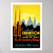 Art Institute Chicago 1940 WPA Poster (Vorne)