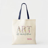 Art is Awesome Personalized Tragetasche (Vorne)
