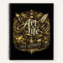 Art Is Life — Ornate Calligraphy Sketchbook