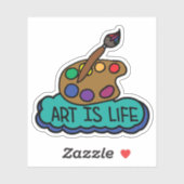 Art is Life Sticker (Blatt)