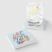 Art is my Life Steinuntersetzer (Seitenansicht)