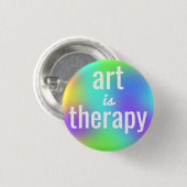 Art is Therapy Multicolor Button Button (Vorne & Hinten)
