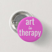 Art is Therapy Pink Button Button (Vorne & Hinten)
