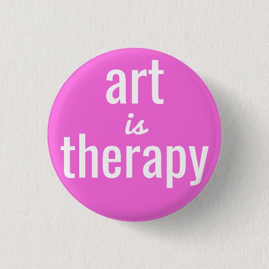 Art is Therapy Pink Button Button (Vorderseite)