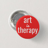 Art is Therapy Red Button Button (Vorne & Hinten)
