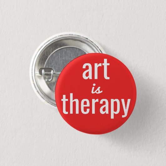 Art is Therapy Red Button Button (Vorne & Hinten)