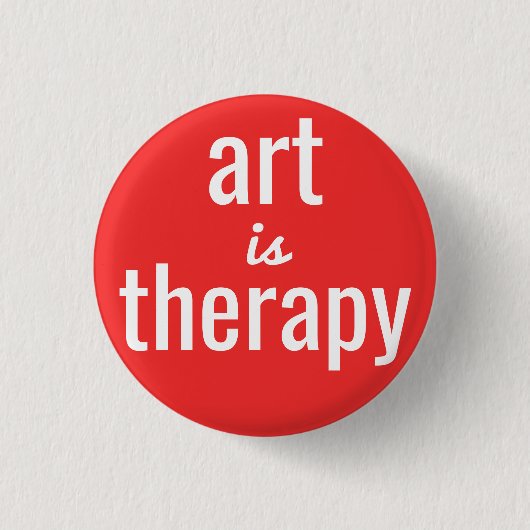 Art is Therapy Red Button Button (Vorderseite)