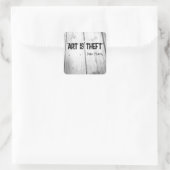 ART IST DAS Pablo Picasso Zitat Quadratischer Aufkleber (Tasche)