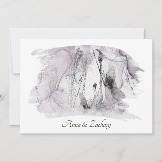 *~* Art Japanerin UAWG QR AR27 Hochzeit Einladung (Vorderseite)