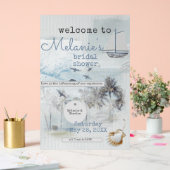 Art Journal Coastal Collage Bridal Shower Acrylschild (Hochzeit)