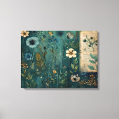 Art Journal Pages: Wilde Blume Wiese Leinwanddruck (Vorderseite)