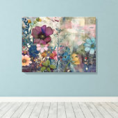 Art Journal-Seiten: verblasstes Papier und freie B Leinwanddruck (Insitu (Holzboden))