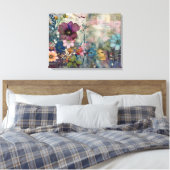 Art Journal-Seiten: verblasstes Papier und freie B Leinwanddruck (Insitu (Schlafzimmer))