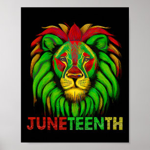 Art Juneteenteys African American Black King Histo Poster