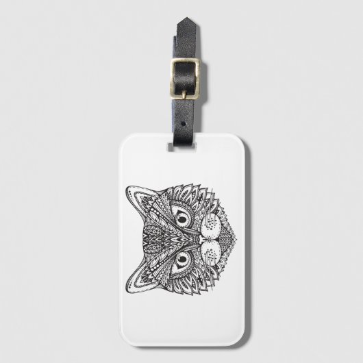 Art-Katze Gepäckanhänger (Vorderseite Vertikal)