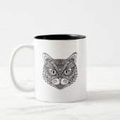 Art-Katze Zweifarbige Tasse (Links)