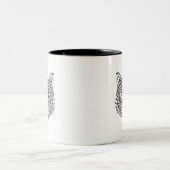Art-Katze Zweifarbige Tasse (Mittel)