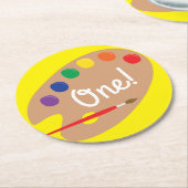 Art Kindergeburtstag Party Malerei Runder Pappuntersetzer (Angewinkelt)
