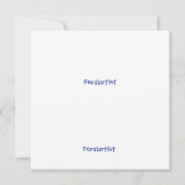 Art Kitty holt Kunstsocken aus Dankeskarte (Rückseite)