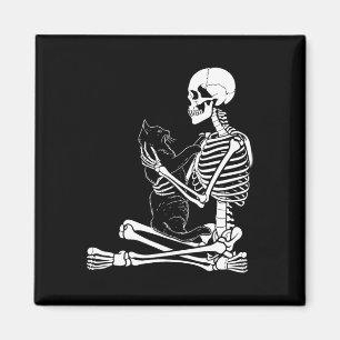 Art Kitty Skeleton Halloween Kostüm Schädel und Ca Magnet