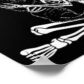 Art Kitty Skeleton Halloween Kostüm Schädel und Ca Poster (Ecke)