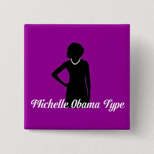 Art Knopf, Amethyst Lila Michelle Obama Button (Vorderseite)