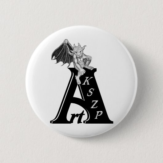 Art KSZP Logo mit Golem Gargoyle Button (Vorderseite)